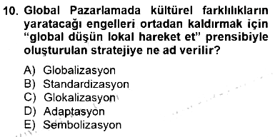 Marka İletişim Kampanyaları 2014-2015 Ara Sınav - 10. soru