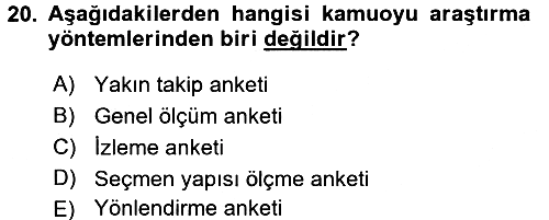 Marka İletişim Kampanyaları 2016-2017 Ara Sınav - 20. soru