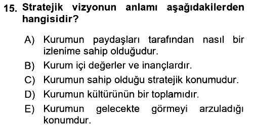 Marka İletişim Kampanyaları 2021-2022 Ara Sınav - 15. soru