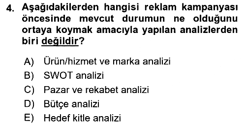 Marka İletişim Kampanyaları 2023-2024 Ara Sınav - 4. soru