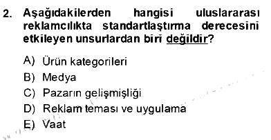 Marka İletişim Kampanyaları 2013-2014 Dönem Sonu Sınavı - 2. soru