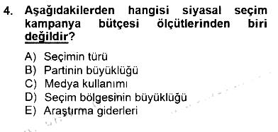 Marka İletişim Kampanyaları 2014-2015 Dönem Sonu Sınavı - 4. soru
