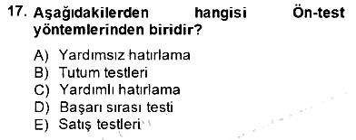 Marka İletişim Kampanyaları 2014-2015 Dönem Sonu Sınavı - 17. soru