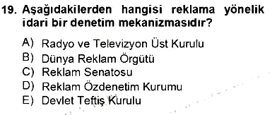 Marka İletişim Kampanyaları 2013-2014 Tek Ders Sınavı - 19. soru