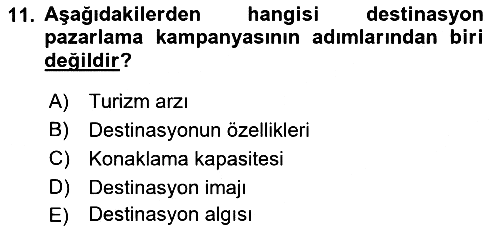 Marka İletişim Kampanyaları 2021-2022 Yaz Okulu Sınavı - 11. soru