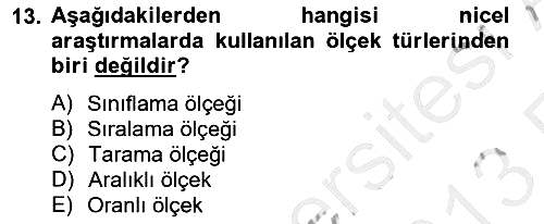 Marka İletişiminde Analiz Ve Araştırma 1 2012-2013 Ara Sınav - 13. soru