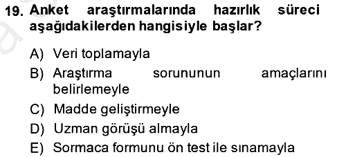 Marka İletişiminde Analiz Ve Araştırma 1 2014-2015 Ara Sınav - 19. soru