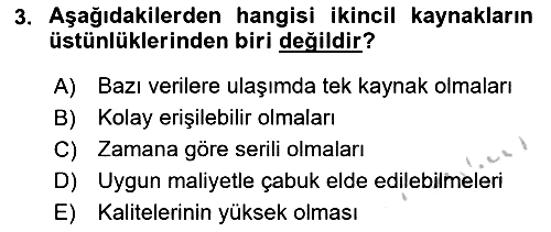 Marka İletişiminde Analiz Ve Araştırma 1 2016-2017 Ara Sınav - 3. soru