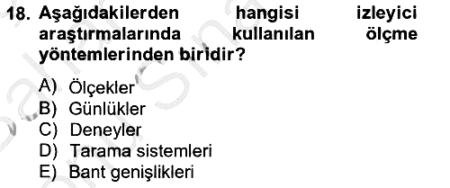 Marka İletişiminde Analiz Ve Araştırma 1 2012-2013 Dönem Sonu Sınavı - 18. soru