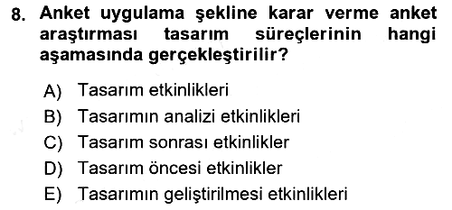 Marka İletişiminde Analiz Ve Araştırma 1 2017-2018 Dönem Sonu Sınavı - 8. soru