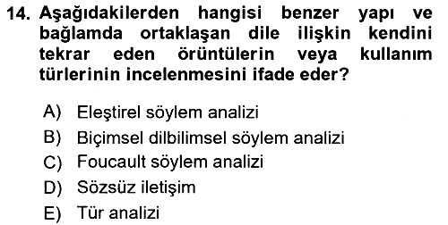 Marka İletişiminde Analiz Ve Araştırma 1 2024-2025 Dönem Sonu Sınavı - 14. soru