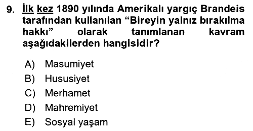 Basın Fotoğrafçılığı 2018-2019 3 Ders Sınavı - 9. soru