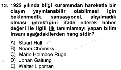 Haber Toplama Teknikleri 2012-2013 Ara Sınav - 12. soru