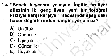 Haber Toplama Teknikleri 2012-2013 Ara Sınav - 15. soru