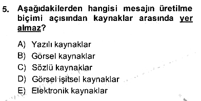 Haber Toplama Teknikleri 2013-2014 Ara Sınav - 5. soru