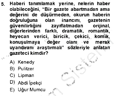 Haber Toplama Teknikleri 2014-2015 Ara Sınav - 5. soru