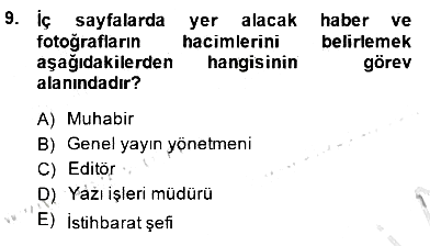 Haber Toplama Teknikleri 2014-2015 Ara Sınav - 9. soru