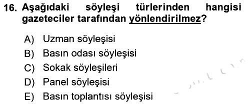 Haber Toplama Teknikleri 2021-2022 Ara Sınav - 16. soru