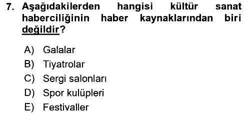 Haber Türleri 2017-2018 3 Ders Sınavı - 7. soru