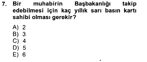 Haber Türleri 2012-2013 Ara Sınav - 7. soru