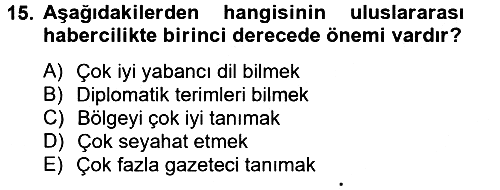 Haber Türleri 2012-2013 Ara Sınav - 15. soru
