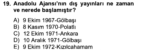 Haber Türleri 2012-2013 Ara Sınav - 19. soru