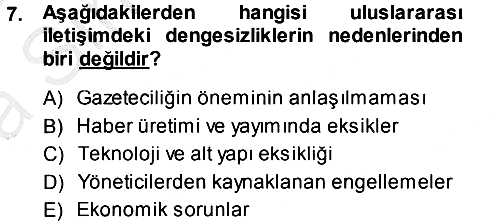 Haber Türleri 2013-2014 Ara Sınav - 7. soru