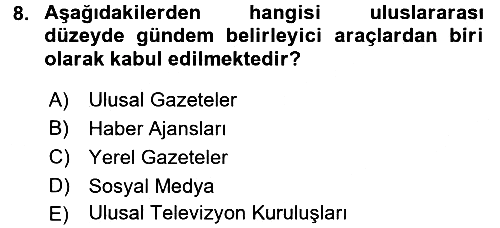 Haber Türleri 2016-2017 Ara Sınav - 8. soru