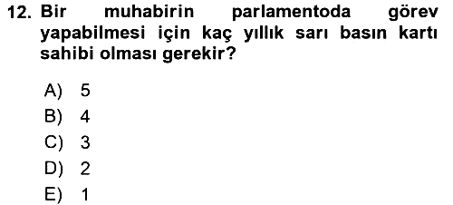 Haber Türleri 2016-2017 Ara Sınav - 12. soru