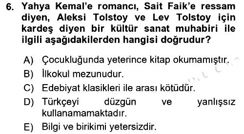 Haber Türleri 2016-2017 Dönem Sonu Sınavı - 6. soru