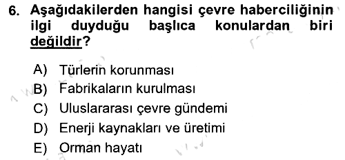 Haber Türleri 2023-2024 Dönem Sonu Sınavı - 6. soru