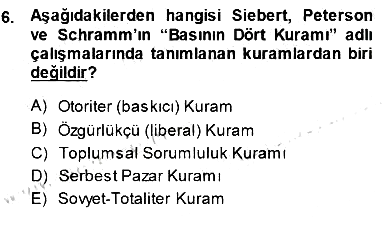 Haberciliğin Temel Kavramları 2014-2015 Ara Sınav - 6. soru