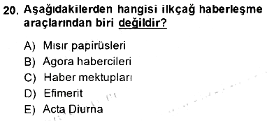 Haberciliğin Temel Kavramları 2014-2015 Ara Sınav - 20. soru