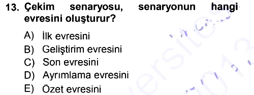 İletişim Ortamları Tasarımı 2012-2013 Dönem Sonu Sınavı - 13. soru