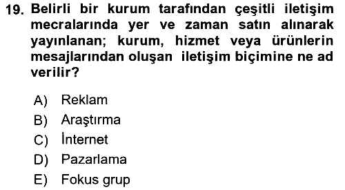 İnternet Yayıncılığı 2016-2017 3 Ders Sınavı - 19. soru