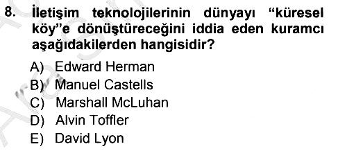 İnternet Yayıncılığı 2012-2013 Ara Sınav - 8. soru