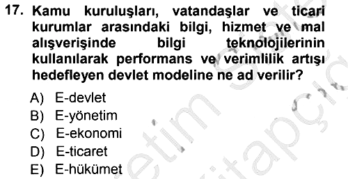 İnternet Yayıncılığı 2012-2013 Ara Sınav - 17. soru
