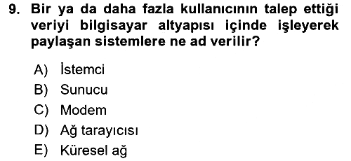 İnternet Yayıncılığı 2016-2017 Ara Sınav - 9. soru