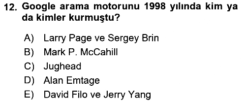 İnternet Yayıncılığı 2016-2017 Ara Sınav - 12. soru