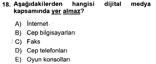 İnternet Yayıncılığı 2017-2018 Ara Sınav - 18. soru