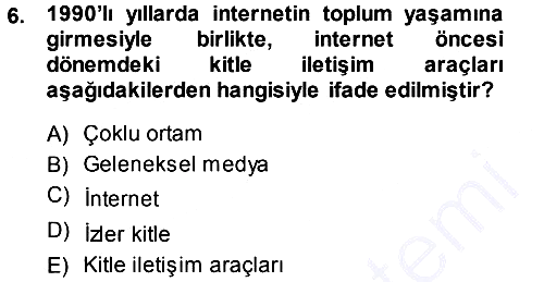 İnternet Yayıncılığı 2013-2014 Dönem Sonu Sınavı - 6. soru