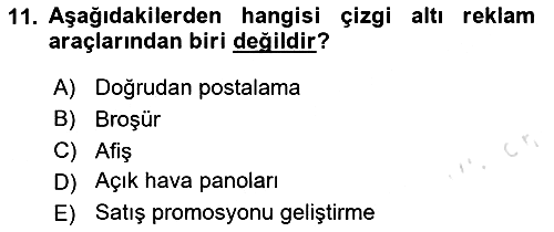 Medya Ekonomisi ve İşletmeciliği 2024-2025 Ara Sınav - 11. soru