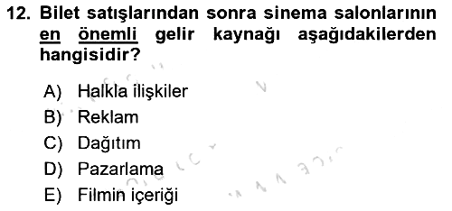 Medya Ekonomisi ve İşletmeciliği 2024-2025 Ara Sınav - 12. soru