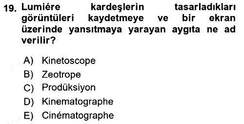 Medya Ekonomisi ve İşletmeciliği 2018-2019 Dönem Sonu Sınavı - 19. soru