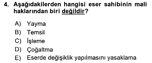 Medya Hukuku 2018-2019 3 Ders Sınavı - 4. soru