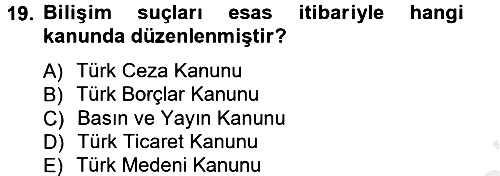 Medya Hukuku 2012-2013 Ara Sınav - 19. soru