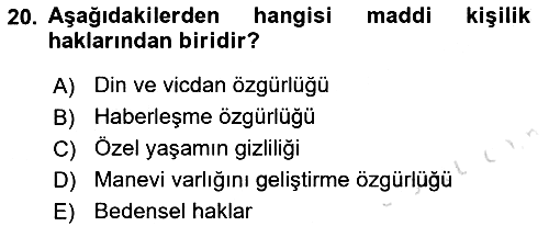 Medya Hukuku 2019-2020 Ara Sınav - 20. soru
