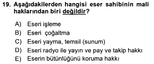 Medya Hukuku 2022-2023 Ara Sınav - 19. soru