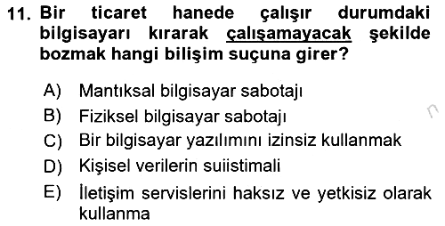 Medya Hukuku 2024-2025 Ara Sınav - 11. soru