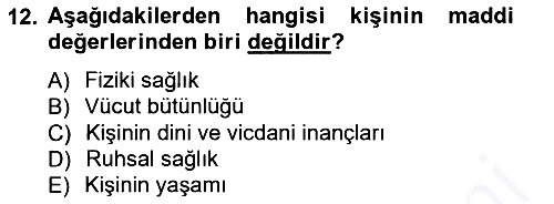 Medya Hukuku 2012-2013 Dönem Sonu Sınavı - 12. soru